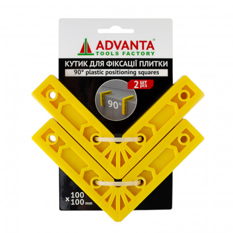 Уголок для фиксации плитки 100×100 ADVANTA, 90 градусов, 2 шт (351000)