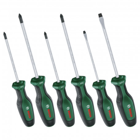 Набор отверток Bosch, тип наконечника SL/PH/PZ, 6 шт (1600A02BX7)