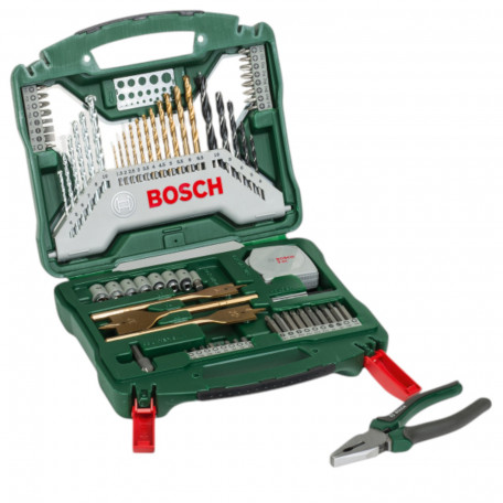 Набір приладдя Bosch X-Line 70 шт з плоскогубцями. (2607017197)