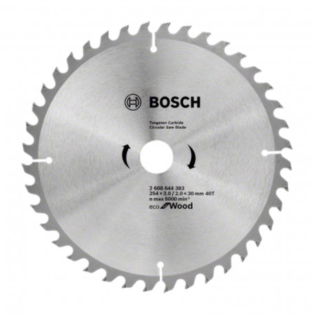 Пильный диск Bosch Eco for Wood 254x30x2.0 40 зубцов (2608644383)