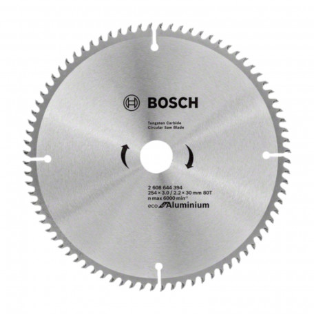 Пильний диск Bosch Eco for Aluminium 254x3x30 80 зубців (2608644394)