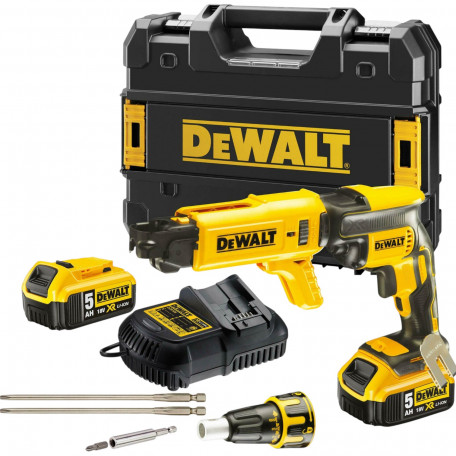 Шуруповерт DeWALT XR 18V, бесщеточный, 2 акум. (2.0 + 5.0 Ач), чемодан (DCF620P2K)