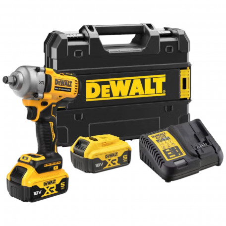 Гайкокрут ударний акумуляторний безщітковий DeWALT + 2 акумулятори, зарядний пристрій, кейс TSTAK (DCF891P2T)