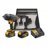 Гайкокрут ударний акумуляторний безщітковий DeWALT + 2 акумулятори, зарядний пристрій (DCF900P2G)
