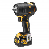 Гайкокрут ударний акумуляторний безщітковий DeWALT, + зарядний пристрій, аккумулятор 12V XR Li-lon 5 Аг, (DCF901P1G)