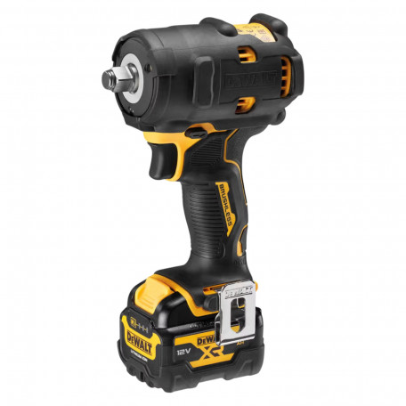 Гайкокрут ударний акумуляторний безщітковий DeWALT, + зарядний пристрій, аккумулятор 12V XR Li-lon 5 Аг, (DCF901P1G)