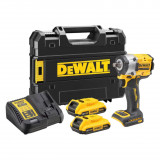 Гайкокрут ударний акумуляторний безщітковий DeWALT + 2 акумулятори, зарядний пристрій, валіза TSTAK (DCF921D2T)