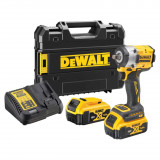 Гайкокрут ударний акумуляторний безщітковий DeWALT + 2 акумулятори, зарядний пристрій, кейс TSTAK (DCF921P2T)