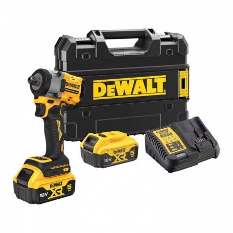 Гайковерт ударный аккумуляторный бесщеточный DeWALT + 2 аккумулятора, зарядное устройство, чемодан TSTAK (DCF922P2T)