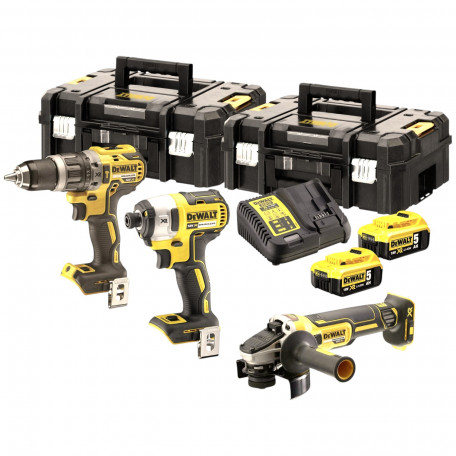Набір з трьох інструментів акумуляторних, безщіткових, DeWALT (DCK384P2T)