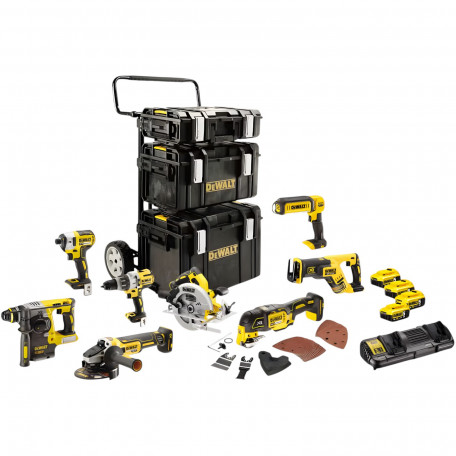 Набір з восьми інструментів акумуляторних, безщіткових, DeWALT (DCK853P4)