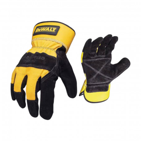 Перчатки универсальные, с кожаной ладонью и пальцами DeWALT (размер 9/L) (DPG41L)