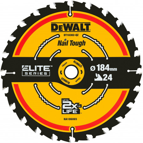 Диск пильный, по дереву DeWalt Extreme Elite 184x0.99x16 мм, 24T (DT10302)