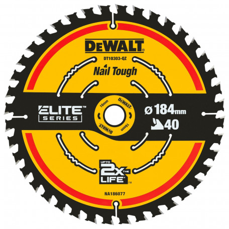 Диск пильный, по дереву DeWalt Extreme Elite 184x0.99x16 мм, 40T (DT10303)