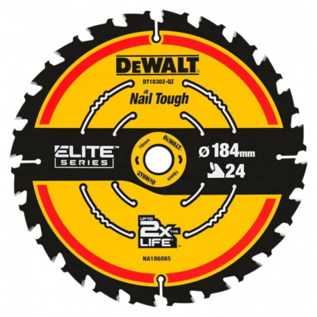Диск пильный, по дереву DeWalt Extreme Elite 184x0.99x16 мм, 24T (DT10401)