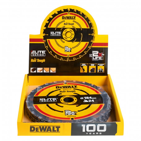Диск пильный, по дереву DeWalt Extreme Elite 190x0.99x30 мм, 24T (10 шт.) (DT10402_10)