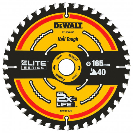 Диск пильный, по дереву DeWalt Extreme Elite 165x0.99x20 мм, 40T (DT10640)
