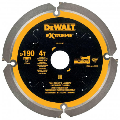 Диск пильний, універсальний DeWalt 	Extreme Multi Material 190x1.4x30 мм, 4T (DT1472)