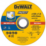 Набор кругов отрезных DeWALT Fast Cut, по нержавеющая сталь/листовой металл, 125x1x22,23 мм. 100 шт. (DT20540)