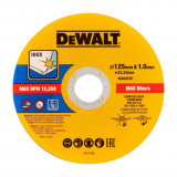 Набор отрезных кругов DeWALT HIGH PERFORMANCE, нержавеющая сталь/листовой металл, 125x1.0x22,23 мм. 50 шт. (DT20598)