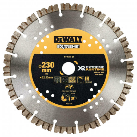 Диск алмазний, по бетону DeWalt 230x2,6x22,3 мм (DT40260)