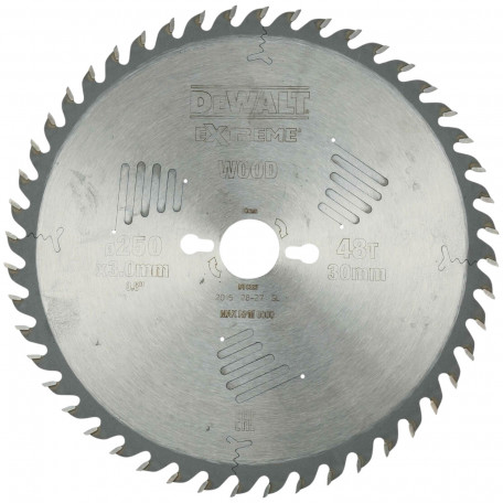Диск пильный, по дереву DeWalt Extreme Workshop 250x2.2x30 мм, 48T (DT4323)