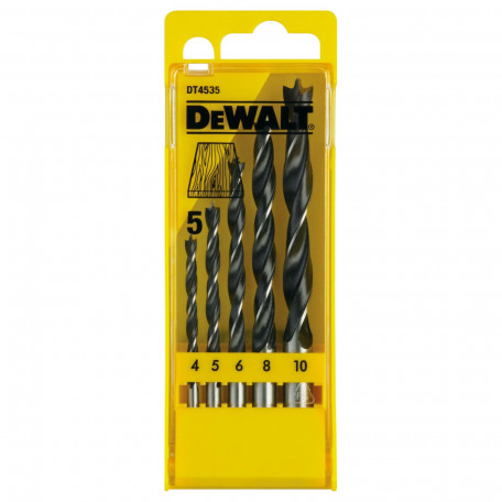 Набір спіральних свердел по дереву DeWALT Extreme 4/5/6/8/10мм. (DT4535)