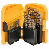 Набір свердел по металу DeWALT Extreme Cobalt 1/1.5/2/2.5/3/3.2/3.3/3.5/4/4.2/4.5/4.8/5/5.5/6/6.5/7/7.5/8/8.5/9/9.5/10/10.5/11/11.5/12/12.5/13 мм. 29 шт. (DT4957)
