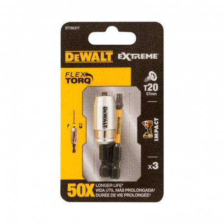 Набор бит и насадок DeWALT T20, длина 57 мм, (DT70537T)