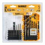 Набір свердел по металу DeWALT Black&Gold 1/1.5/2/2.5/3/3.5/4х2/5/6/8 мм. 14 шт. (DT70727)