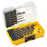 Набір свердел по металу DeWALT Black&Gold 1/1.5/2/2.5/3/4/5/5.5/6/7/8/10 мм. 19 шт. (DT70728)