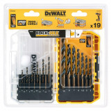 Набір свердел по металу DeWALT Black&Gold 1/1.5/2/2.5/3/4/5/5.5/6/7/8/10 мм. 19 шт. (DT70728)