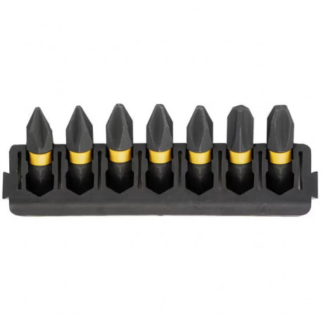 Кассета с битами DeWALT PH1/2/3, длина 25 мм, 7 шт. (DT70808)