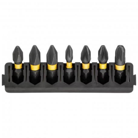 Кассета с битами DeWALT PH1/2, PZ/1/2/3. длина 25 мм, 7 шт. (DT70809)