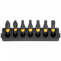 Кассета с битами DeWALT PH2, PZ2, T20/25/30. длина 25 мм, 7 шт. (DT70810)