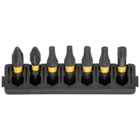 Кассета с битами DeWALT PH2, PZ2, T20/25/30. длина 25 мм, 7 шт. (DT70810)