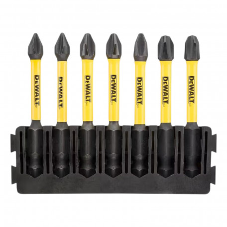 Кассета с битами DeWALT FlexTorq PH1/2/3, длина 57 мм, 7 шт. (DT70818)