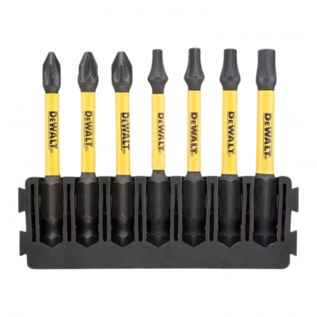 Кассета с битами DeWALT FlexTorq PZ/1/2/3, T/15/20/25/30, длина 57 мм, 7 шт. (DT70823)