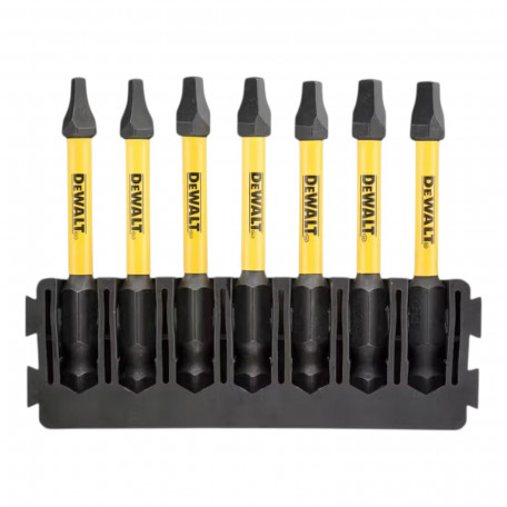 Кассета с битами DeWALT FlexTorq SQ/1/2/3, длина 57 мм, 7 шт. (DT70824)