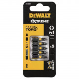 Набор бит DeWALT, ударные, IMPACT TORSION EXTREME, Pozidriv, Pz1, длина 25 мм, 5 шт (DT7386T)