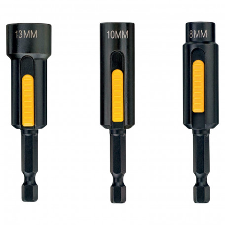 Набор ударных торцевых головок 13/10/8 мм. DeWalt Extreme Impact (DT7460)