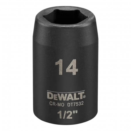 Головка торцева ударна, коротка, 14 мм, DeWALT IMPACT (DT7532)