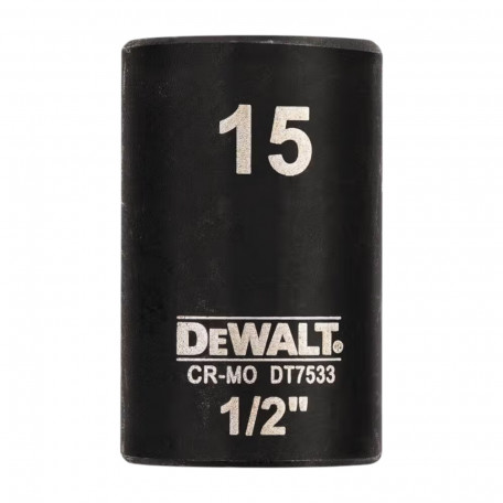 Головка торцева ударна, коротка, 15 мм, DeWALT IMPACT (DT7533)