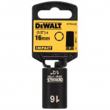 Головка торцевая ударная, короткая, 16 мм, DeWALT IMPACT (DT7534)