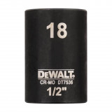 Головка торцева ударна, коротка, 18 мм, DeWALT IMPACT (DT7536)