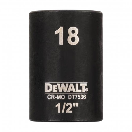 Головка торцева ударна, коротка, 18 мм, DeWALT IMPACT (DT7536)