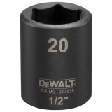 Головка торцева ударна, коротка, 20 мм, DeWALT IMPACT (DT7538)