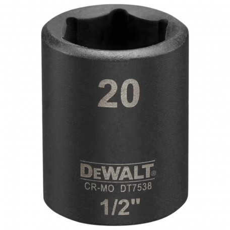 Головка торцева ударна, коротка, 20 мм, DeWALT IMPACT (DT7538)