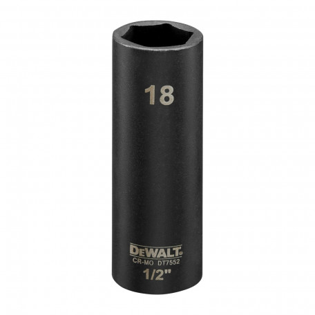 Головка торцева ударна, довга, 18 мм, DeWALT IMPACT (DT7552)