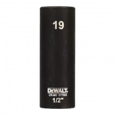 Головка торцевая ударная, удлиненная, 19 мм, DeWALT IMPACT (DT7553)